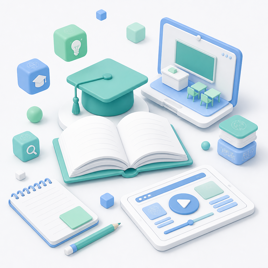 Education industry digital illustration